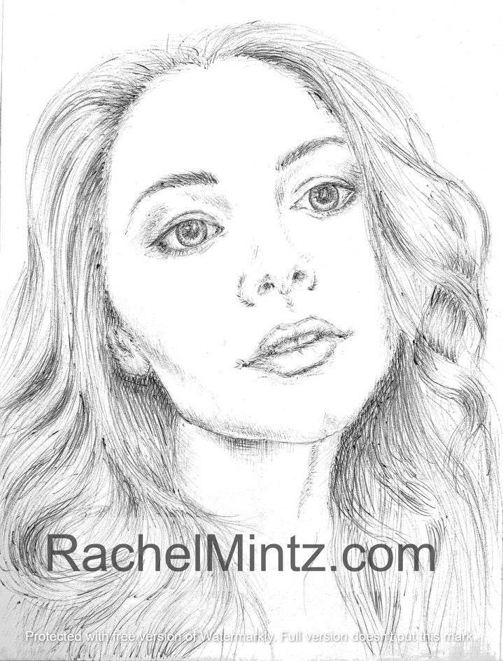 Beautiful Women Portraits - Gorgeous Women Faces Coloring Book - Rachel Mintz
