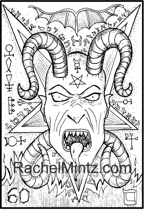Beyond - Occult & Tarot Style 130 Coloring Pages Book For Adults (Digi ...