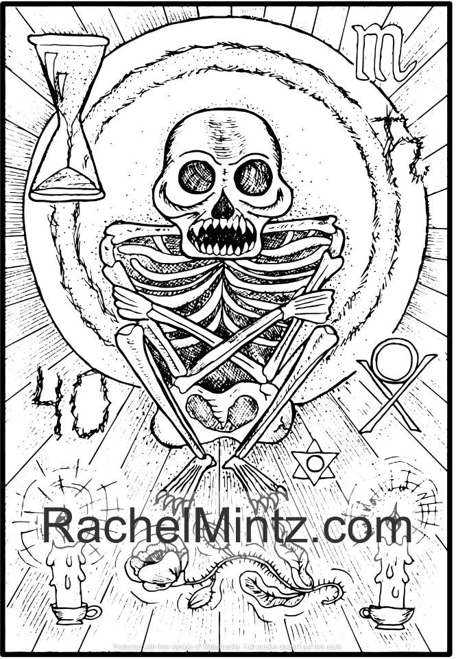 Beyond - Occult & Tarot Style 130 Coloring Pages Book For Adults (Digital PDF Format)