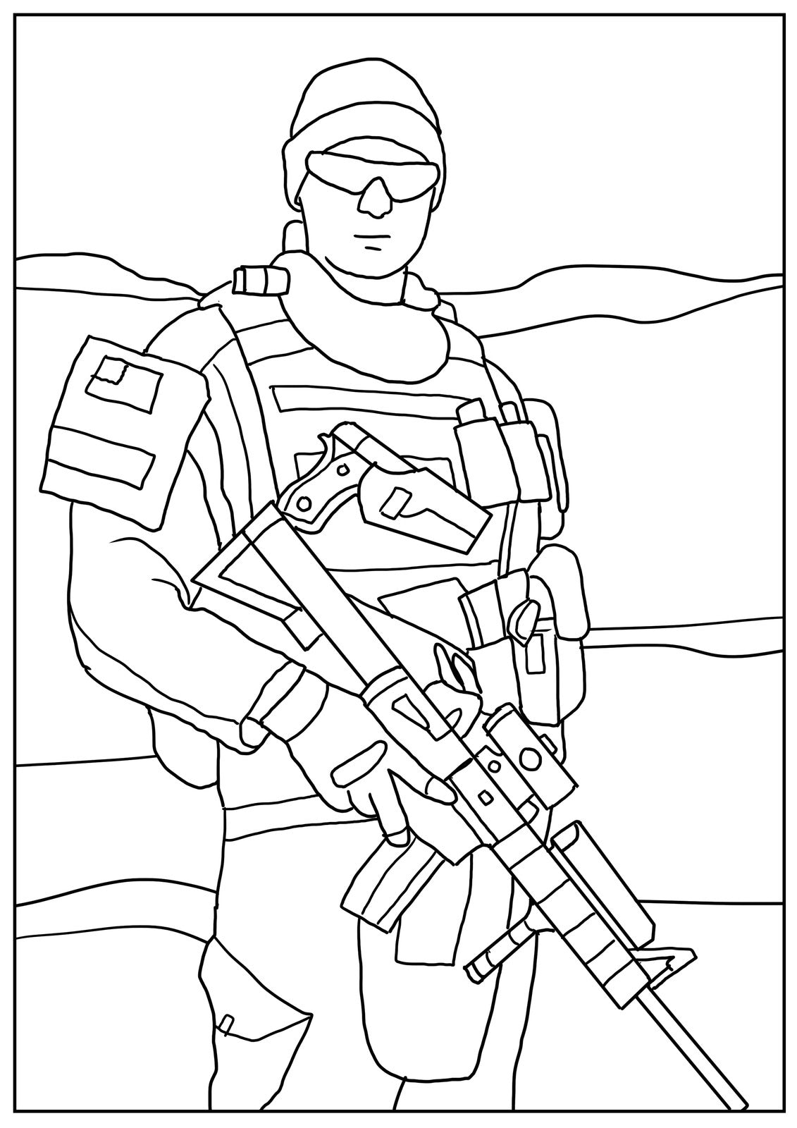 Black Ops - Military American Special Forces In Action, PDF Coloring Book