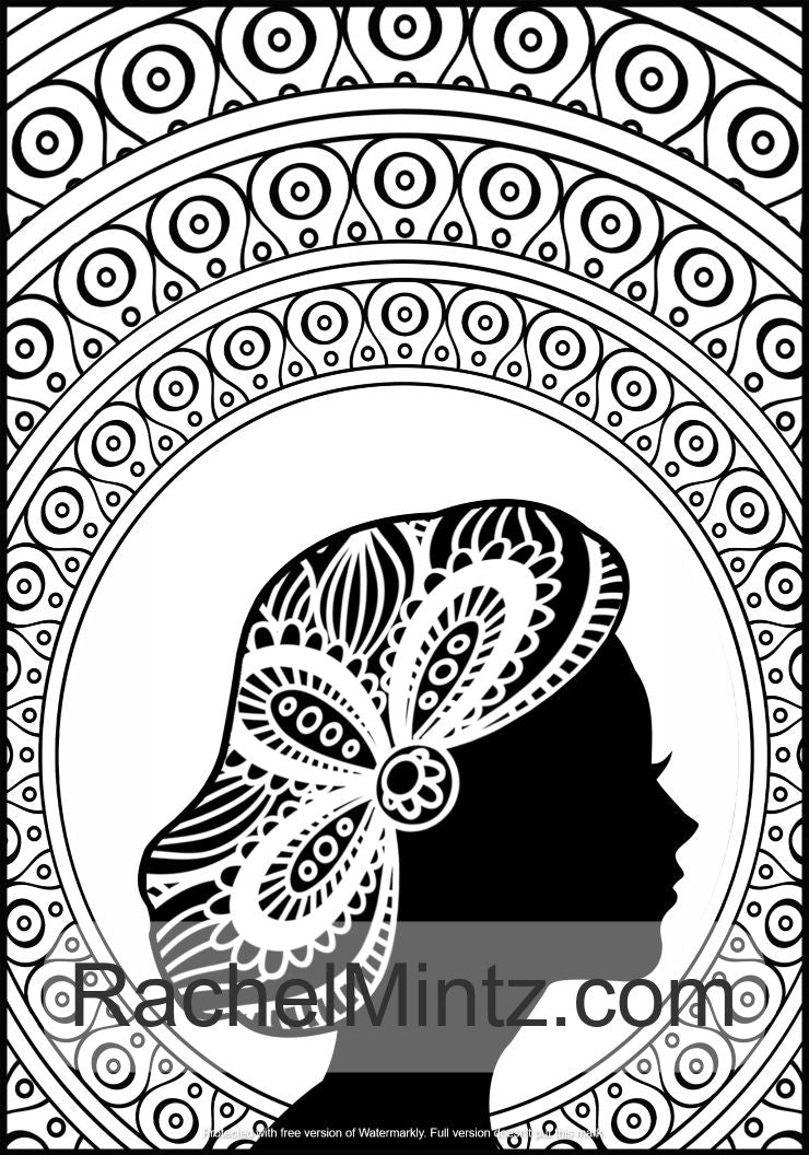 Black Shadows Mandalas - Amazing Designs For Mindful Relaxation, Digital Coloring Book