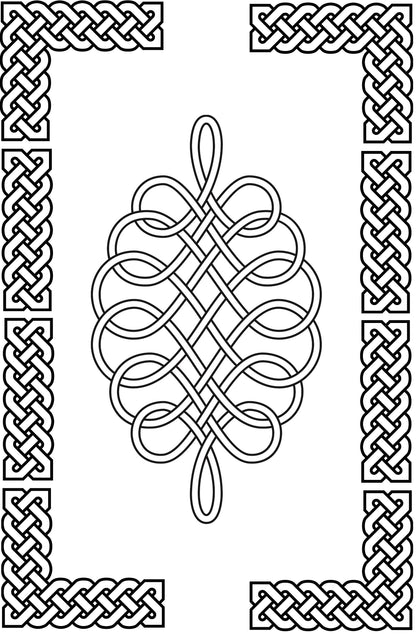 Celtic Pleasures - Seamless Abstract Art, PDF Coloring For Adults
