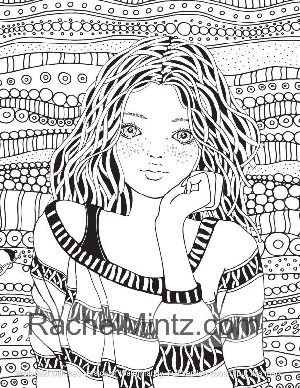 Childhood - Girls Moments Optimistic Mind Cleaning, Rachel Mintz PDF Coloring Book