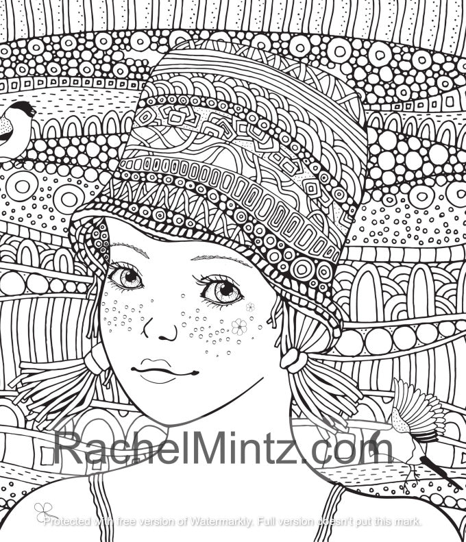 Childhood - Girls Moments Optimistic Mind Cleaning, Rachel Mintz PDF Coloring Book
