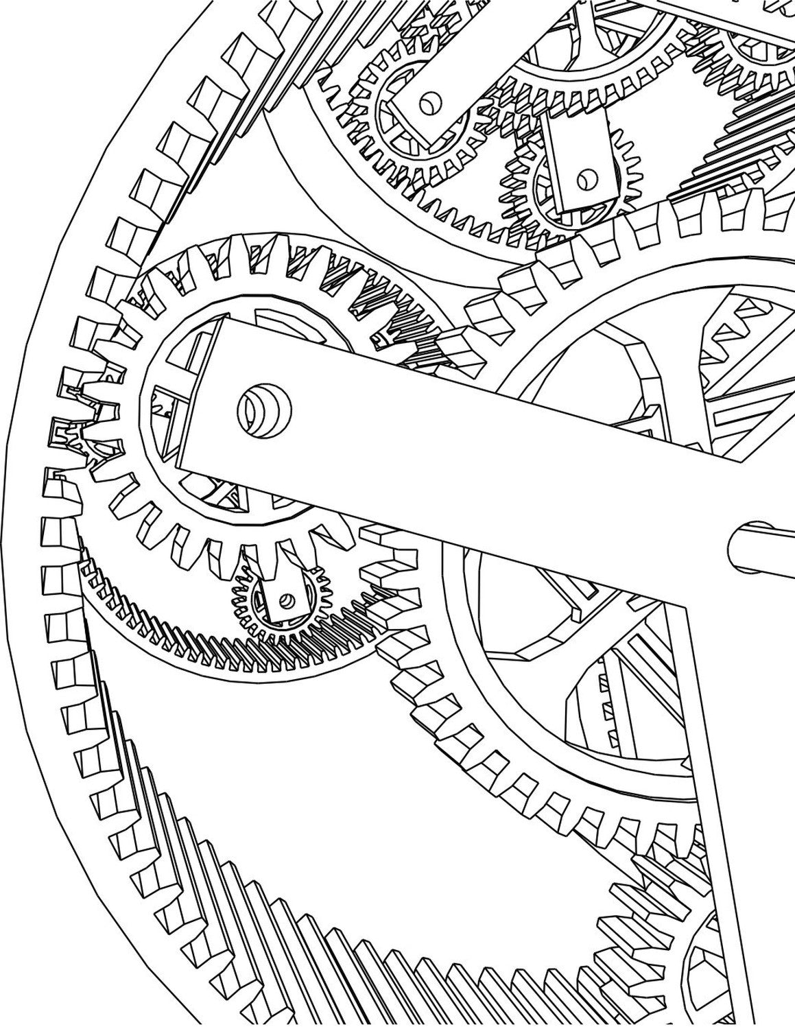 Clockwork Mechanics - Machine Cogwheels Technical Patterns, 3D Parts Blueprints - PDF Book
