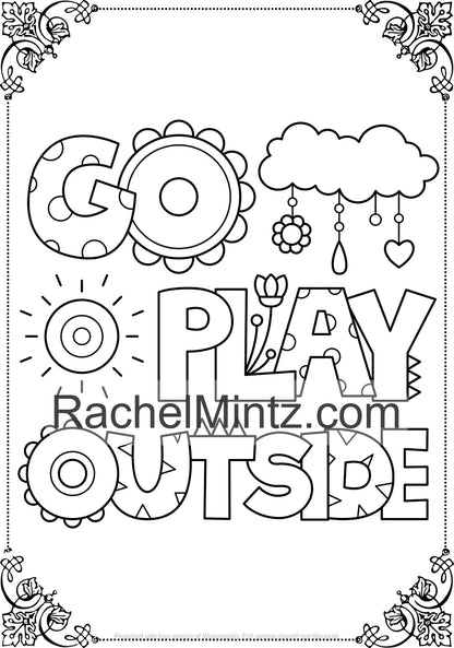 Eco Love - Earth Day, Environment Awareness PDF Coloring Book