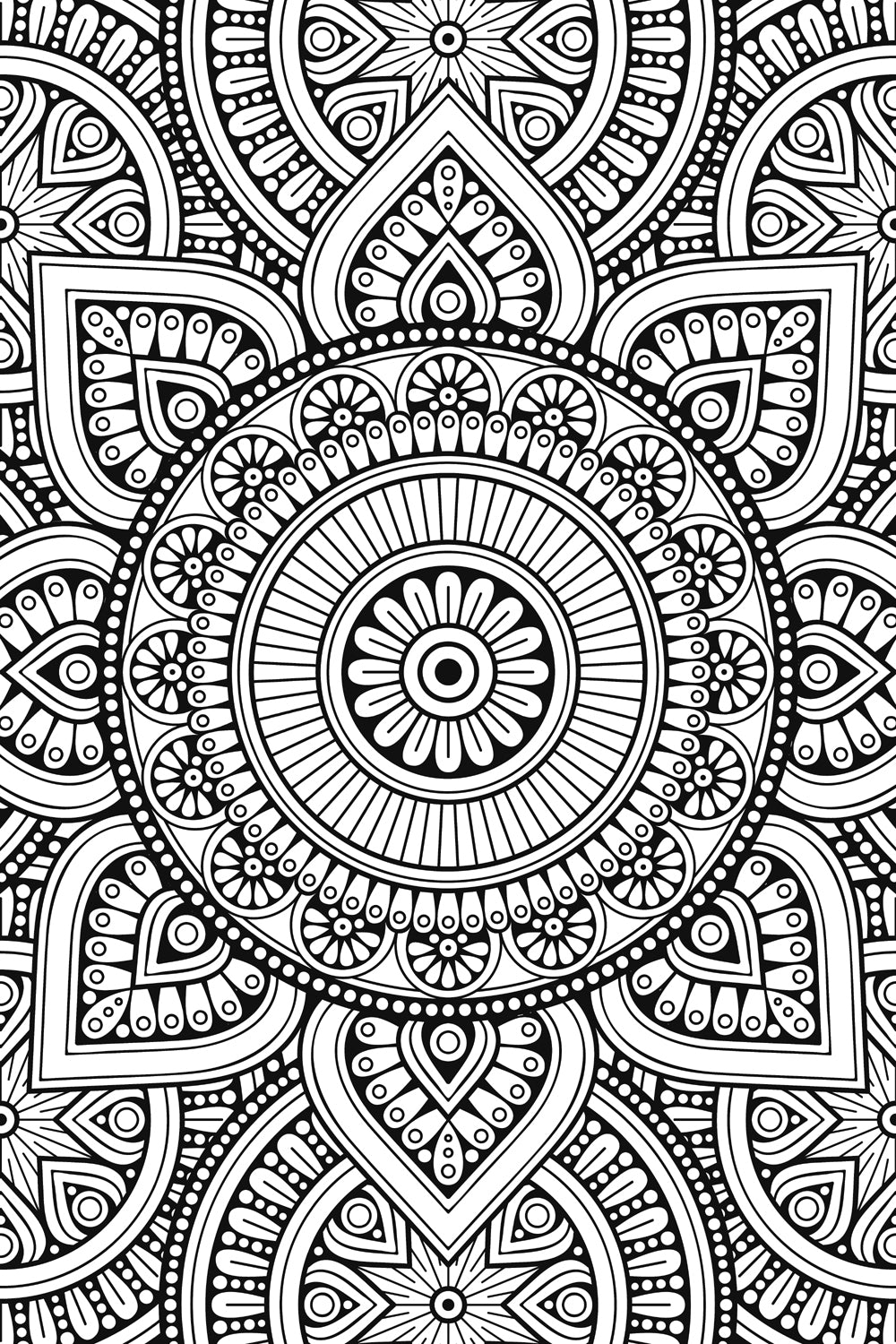 Ethnic Mandala - Coloring Book: Anti Stress Oriental Decorative Mandala Pages Rachel Mintz