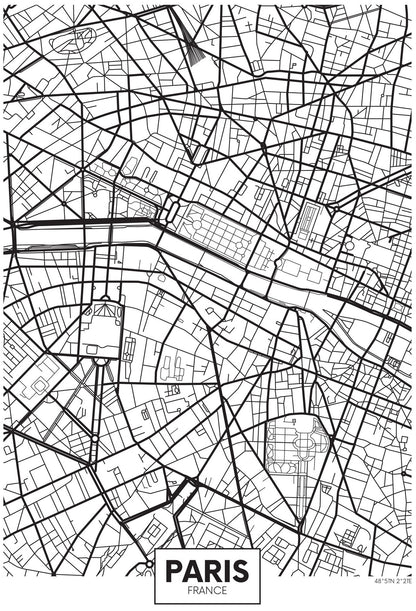 Famous Cities Maps - Abstract PDF Coloring Book With Relaxing Patterns - Rome, Paris, Jerusalem, New York City, Moscow