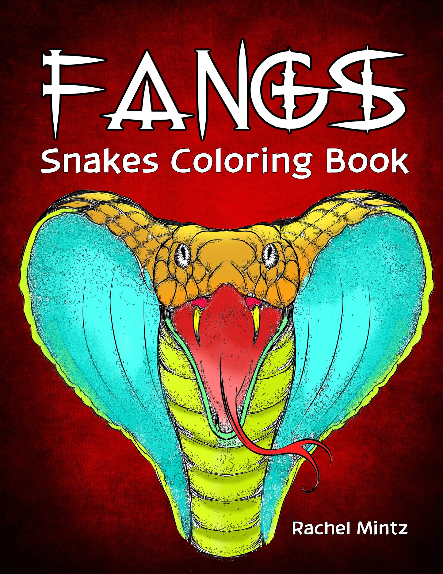 Fangs - Snakes Coloring Book - Dangerous Reptiles Tattoo Designs