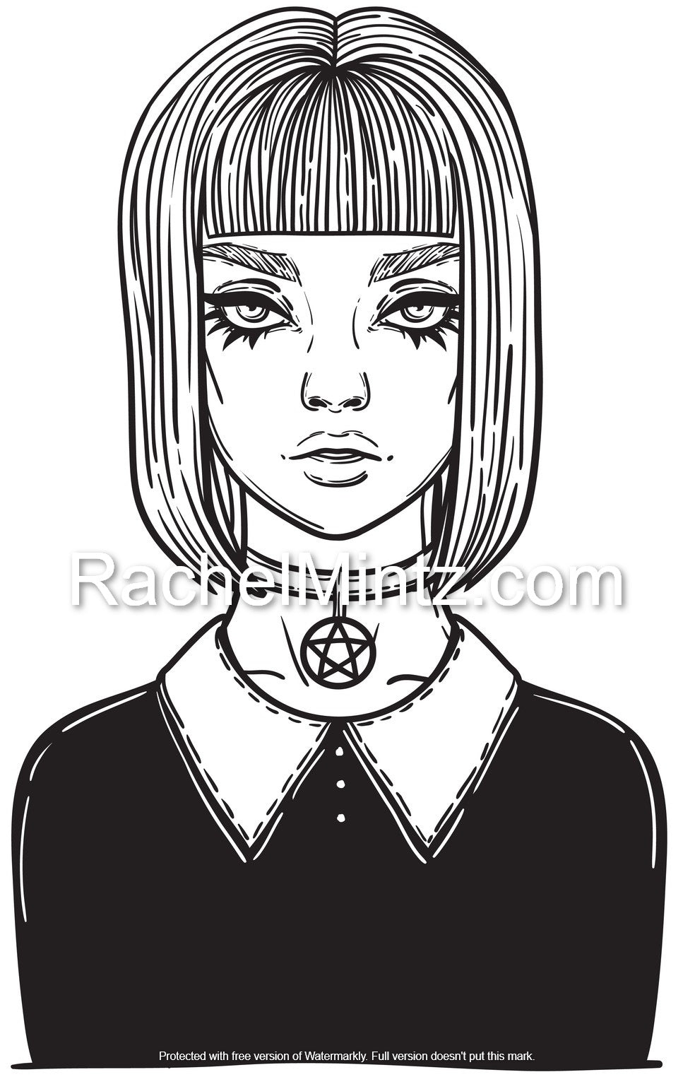 Fascinating Portraits - Beautiful Mysterious, Occult, Surreal Women in Various Art Styles - Printable Format Book