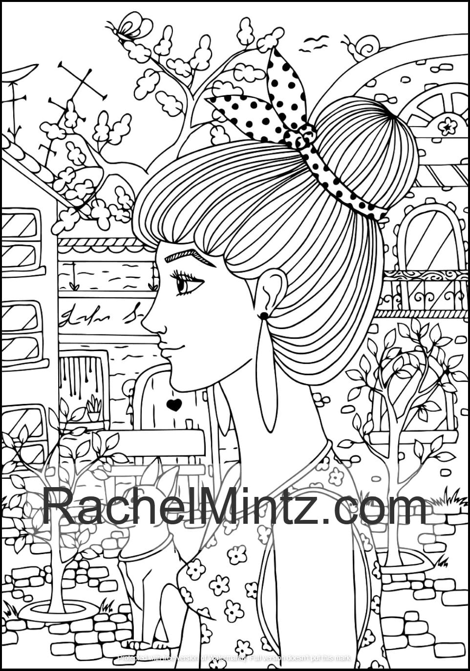 Floral & Beauty Anti Stress Relaxation Coloring For Adults - Digital Coloring Book