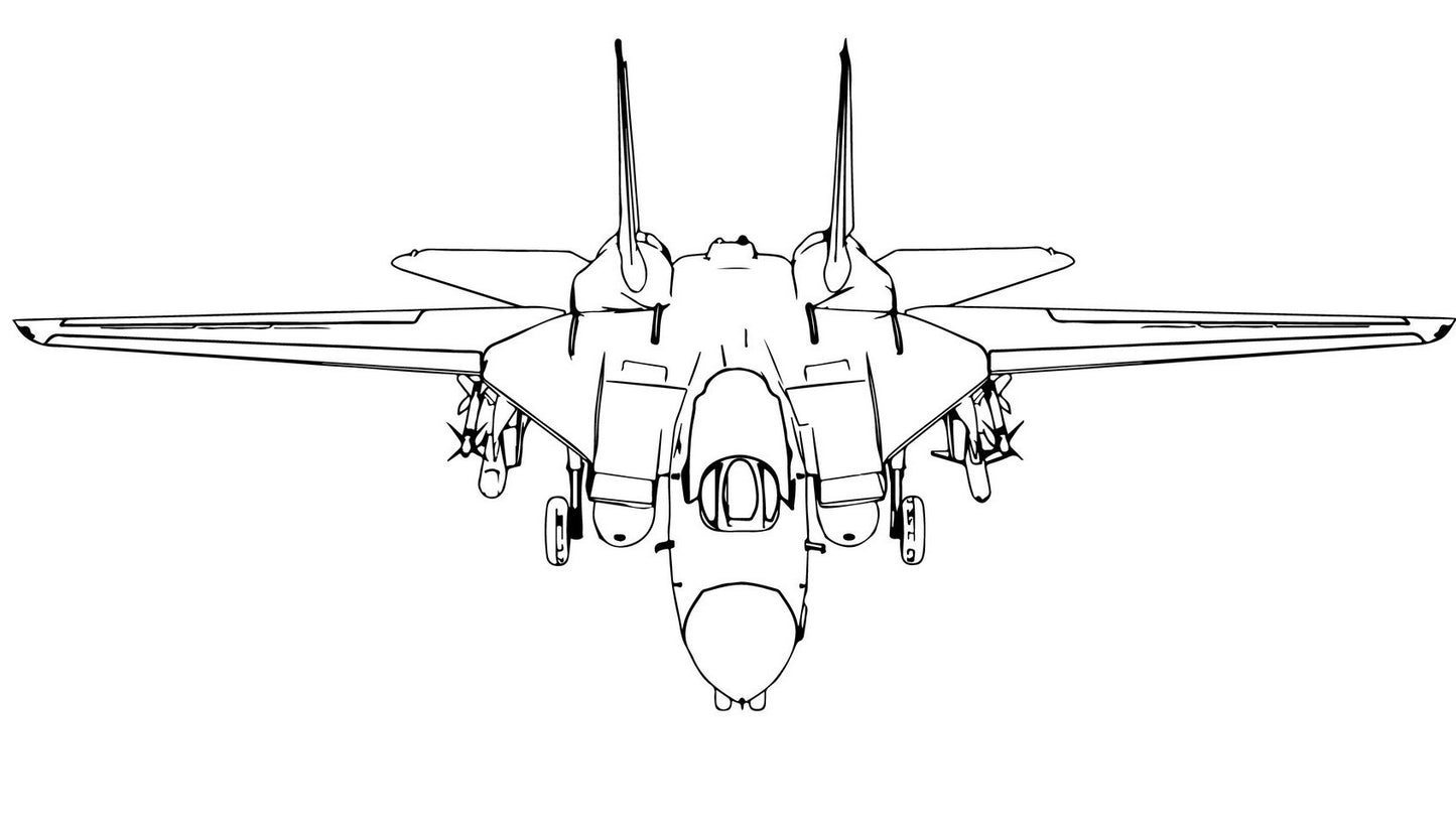 Flying War Machines - Fighter Jets, PDF Coloring Book