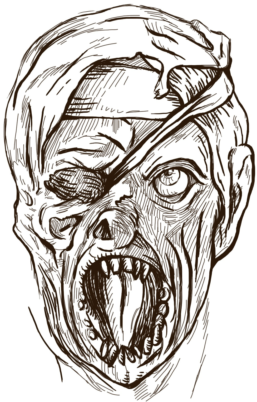 Graveyard Horror Creatures - 50 Hand Drawn Demons, Tombs, Monster Zombie Freaks - PDF Book Rachel Mintz