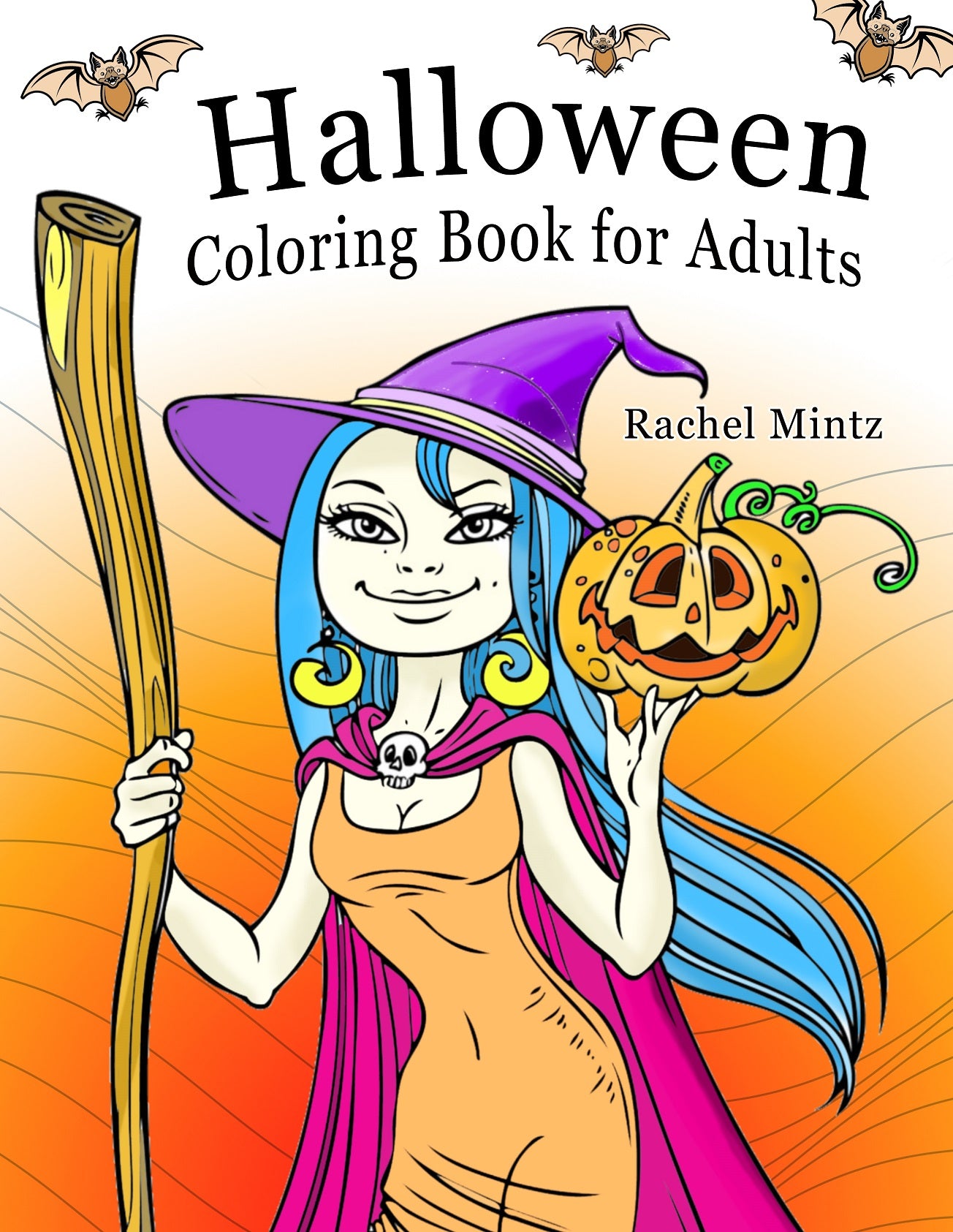 Halloween - Cute Witches, Pumpkins & Haunted Houses (PDF Format) Cloring Book for Adults