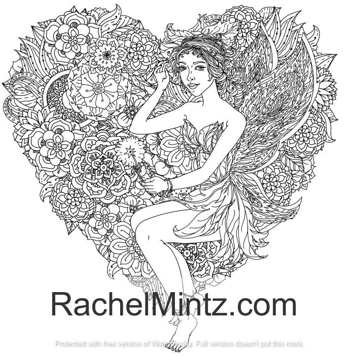 Hearts of Zen - Relaxing Detailed Coloring Book, Intricate Heart Designs (Digital PDF Format)