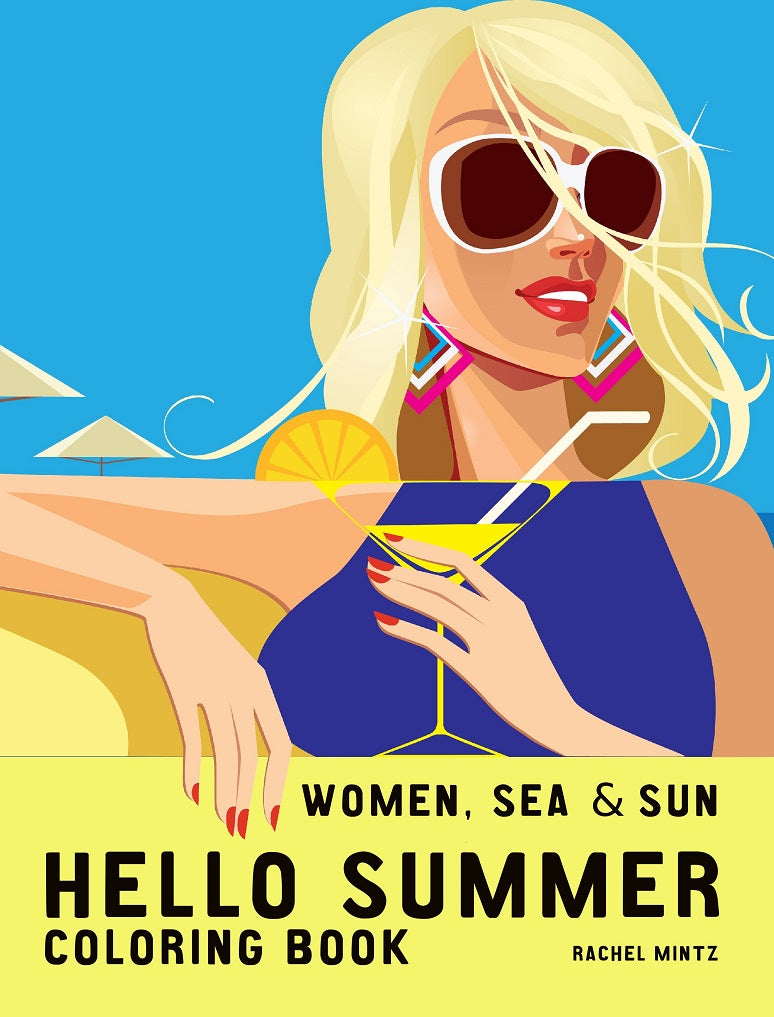 Hello Summer - Women, Sea & Sun Coloring Book (Digital Format Book)