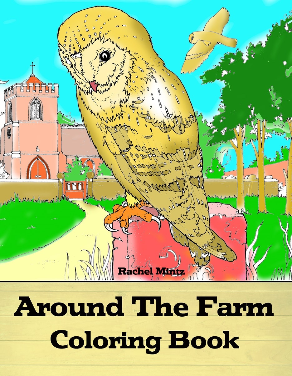 Around The Farm - Pastoral Scenes of Farm Animals, Birds & Wildlife, PDF Coloring Book