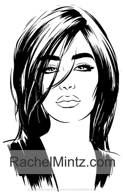 Jaw Dropping Beauty Women - Gorgeous Portraits, Fashionable Hairstyle Designs (Digital Coloring Book)