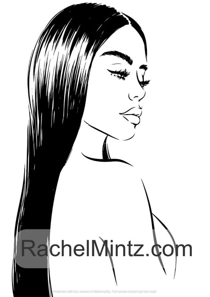 Jaw Dropping Beauty Women - Gorgeous Portraits, Fashionable Hairstyle Designs (Digital Coloring Book)