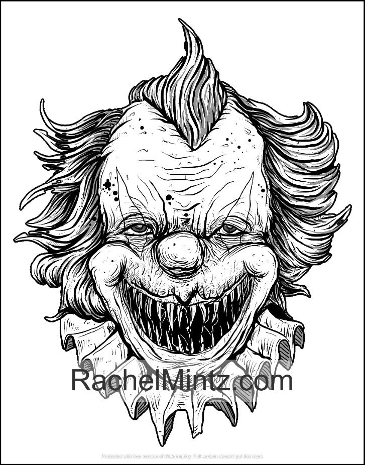 Clowns Hate You Too - Killer Clowns Coloring Book for Adults (Printable PDF Book)