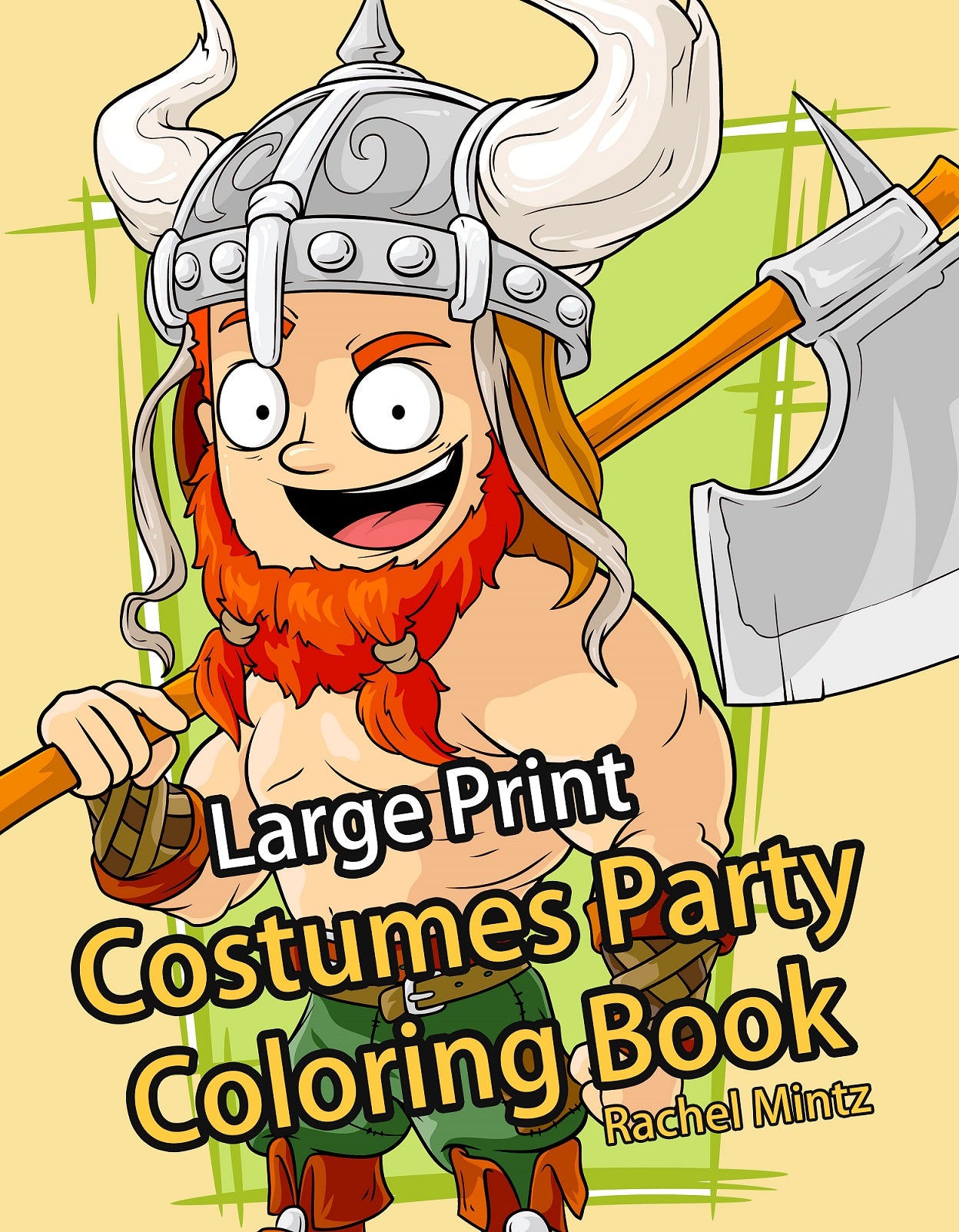 Large Print Costumes Party Coloring Book - Bold Lines, Easy Coloring For Halloween (Printable Format)