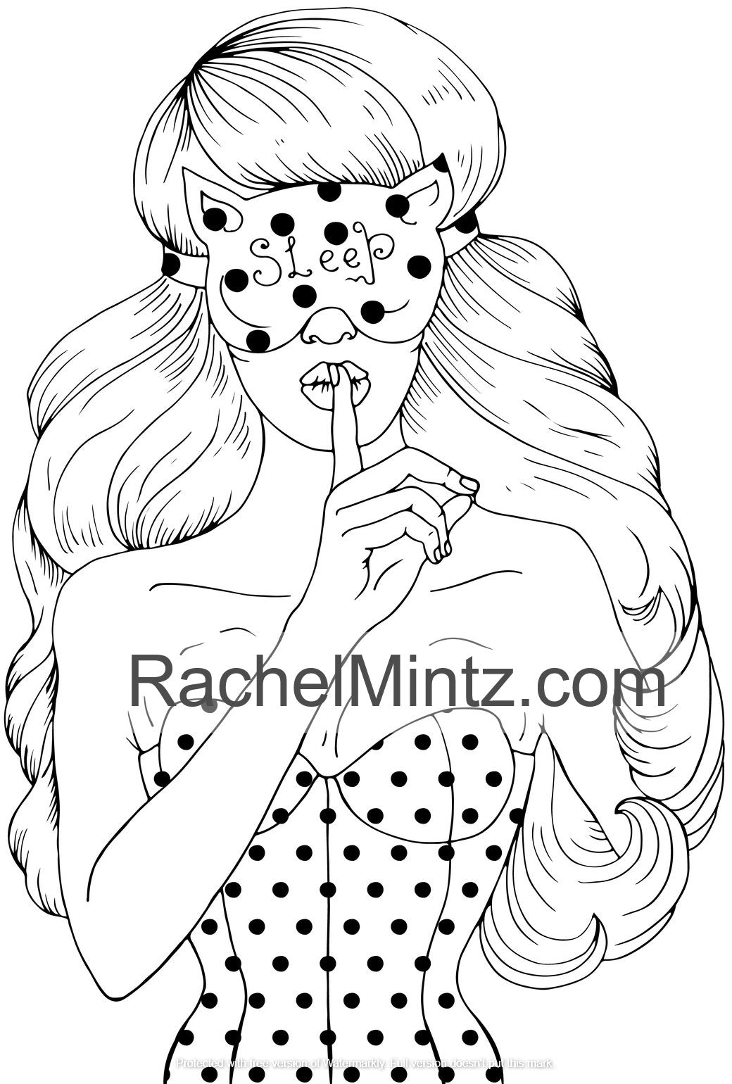 Luscious Hair Beauty - Beautiful Girls With Wavy Long Tempting Hairstyles Poses For Adults (PDF Coloring Book)