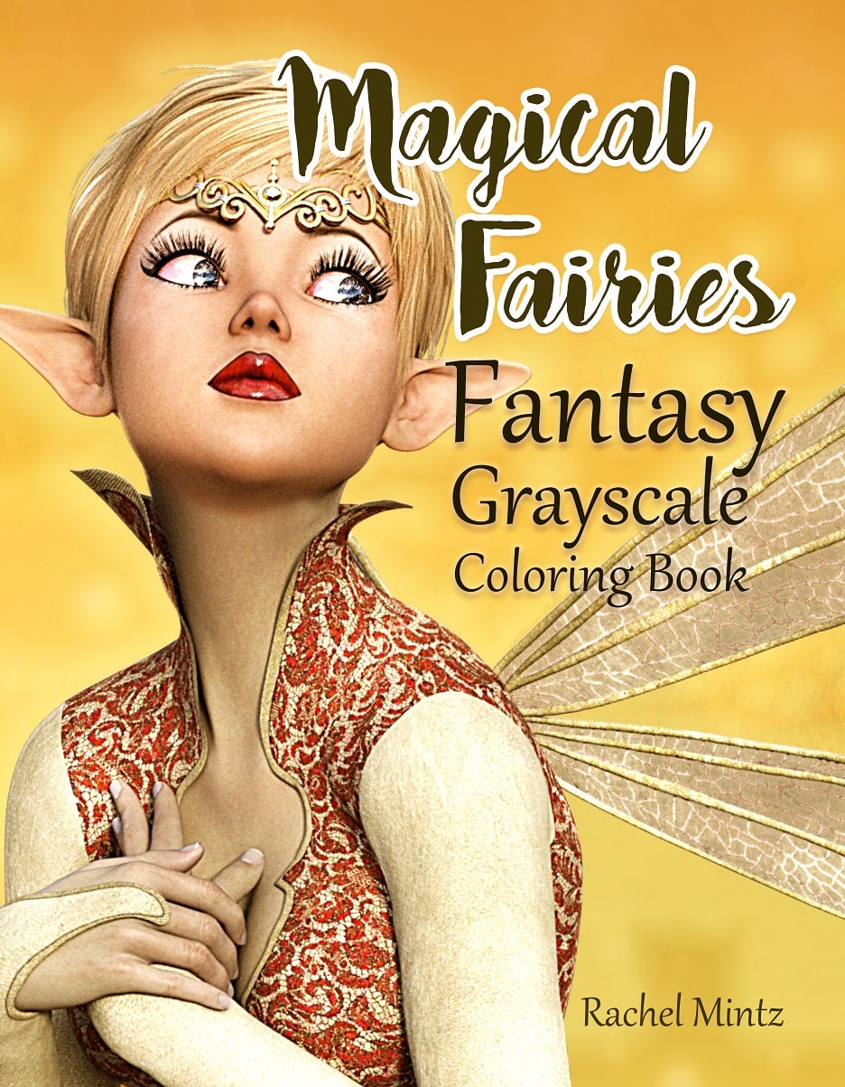 Magical Fairies - Fantasy Grayscale, Beautiful Winged Pixies & Fairies Scenes (Digital Format Book)