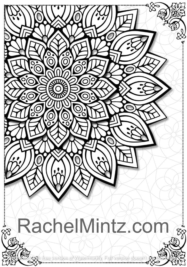 Magnificent 3D Mandalas - Rachel Mintz Coloring (PDF Book)