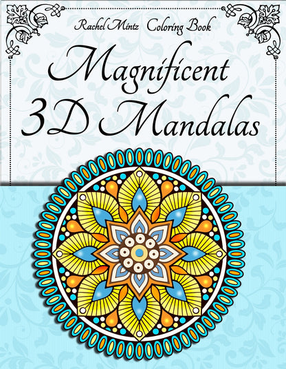 Magnificent 3D Mandalas Coloring Page
