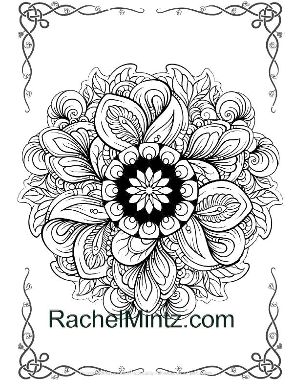 Mandala Flowers Coloring Page