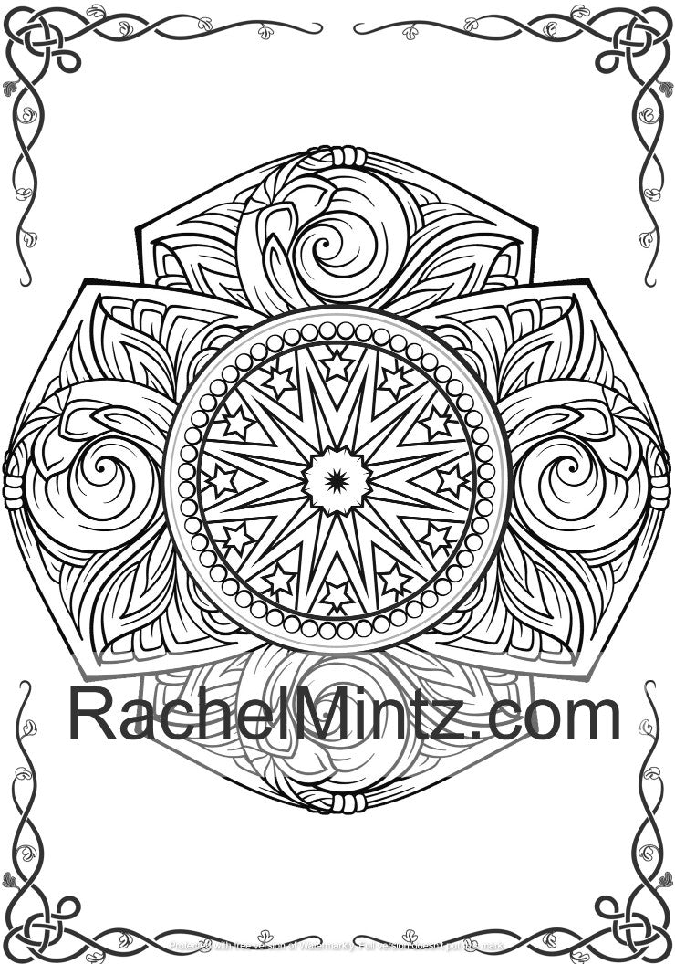 Mandala Flowers 50 Relaxing Stress Relieving Designs, Digital Coloring Book For Adults 