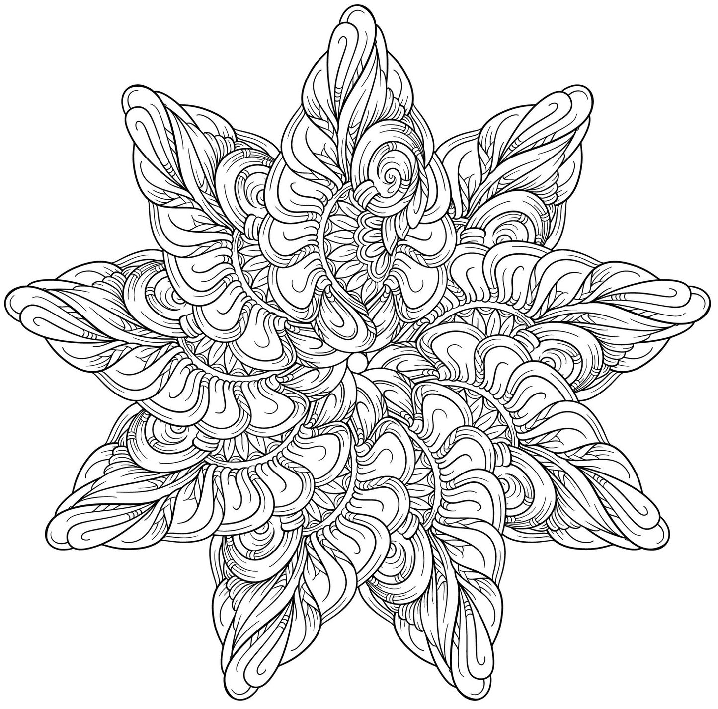 Mandala Stars - Stress Relieving Patterns Coloring Book