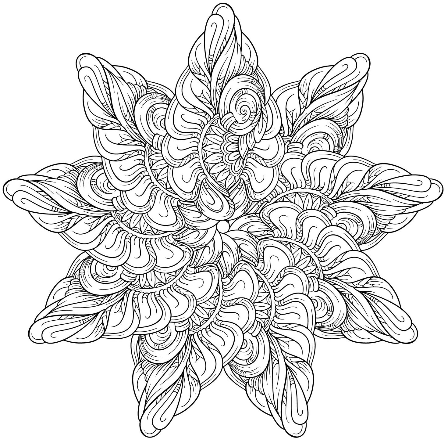 Mandala Stars - Stress Relieving Patterns Coloring Book
