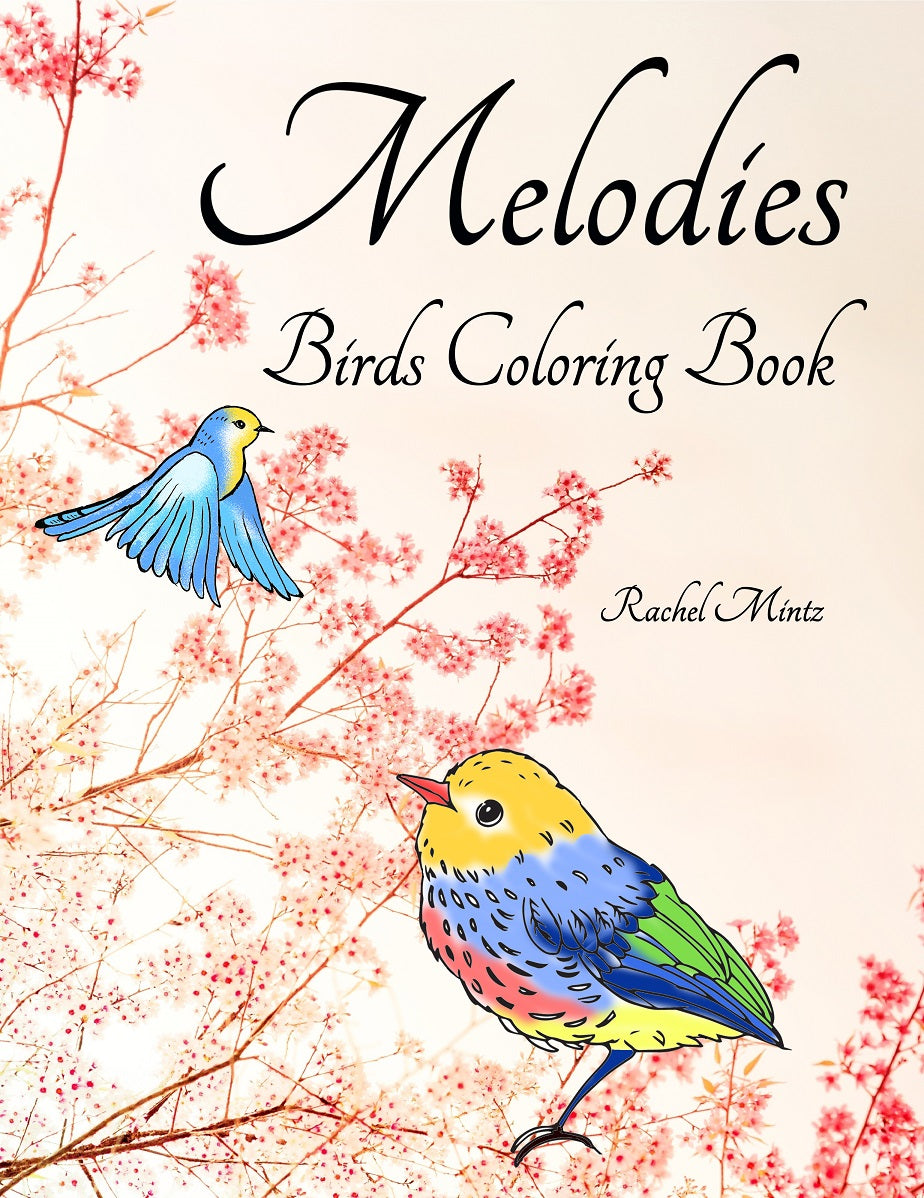 Melodies - Garden & Forest Birds PDF Coloring Book For Adults