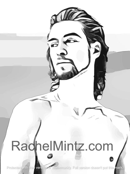 Men - Male Portraits of Handsome Guys Coloring (Rachel Mintz PDF Book)