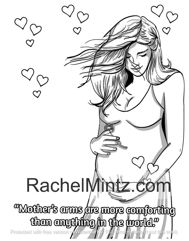 Mother's Day Coloring Book - 35 Love Designs for Mom (Digital PDF Book)