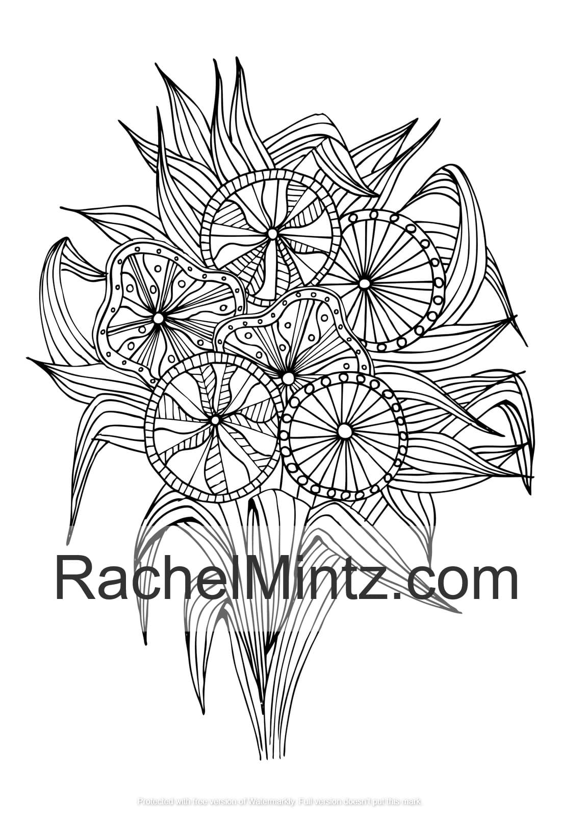 My Flowers Bouquet Coloring Book - Vases & Pots With Beautiful Summer Flowers For Relaxation (PDF Book)