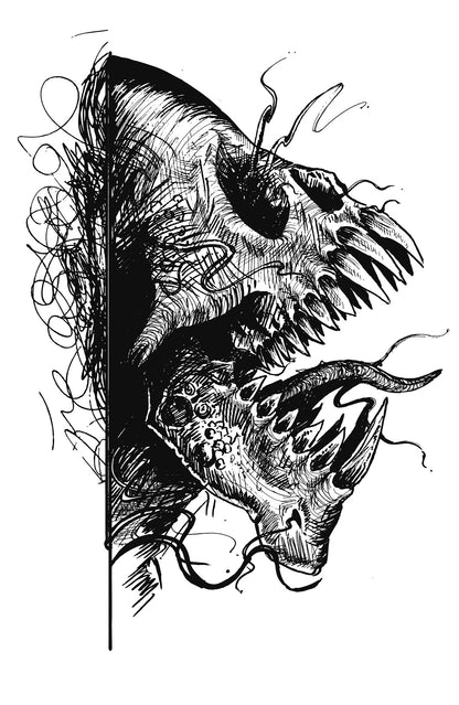 Nightmares - 40 Horrid Demons, Zombies, Skulls, Horror Monsters PDF Coloring Book
