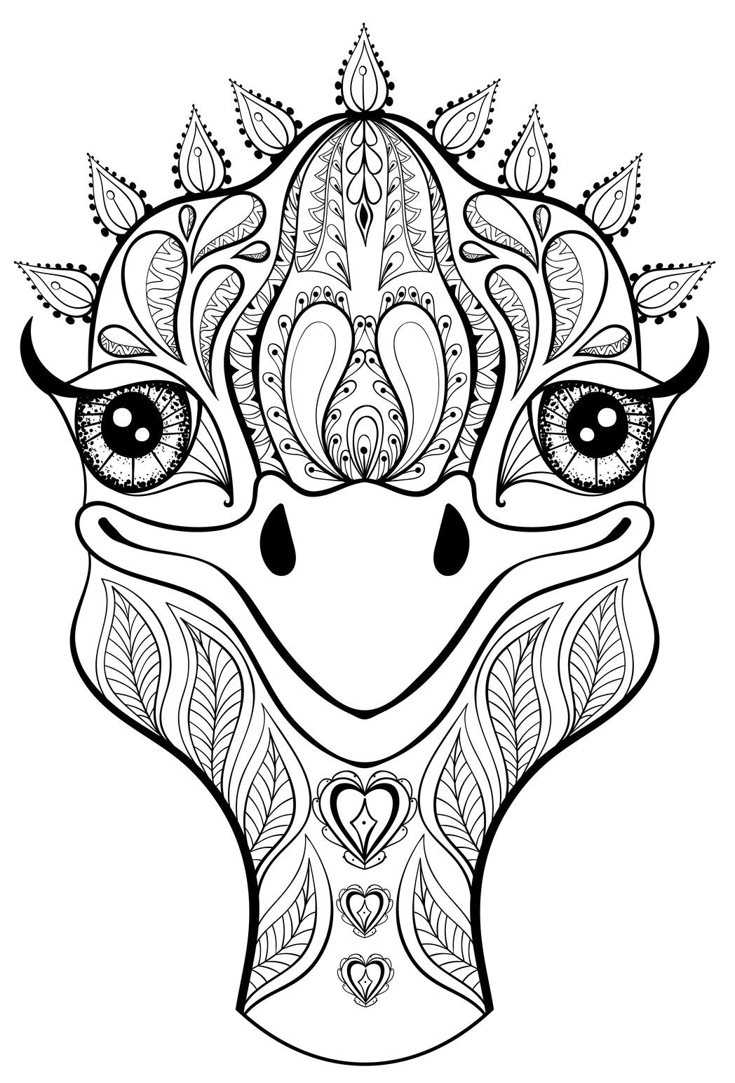 ostrich coloring pages