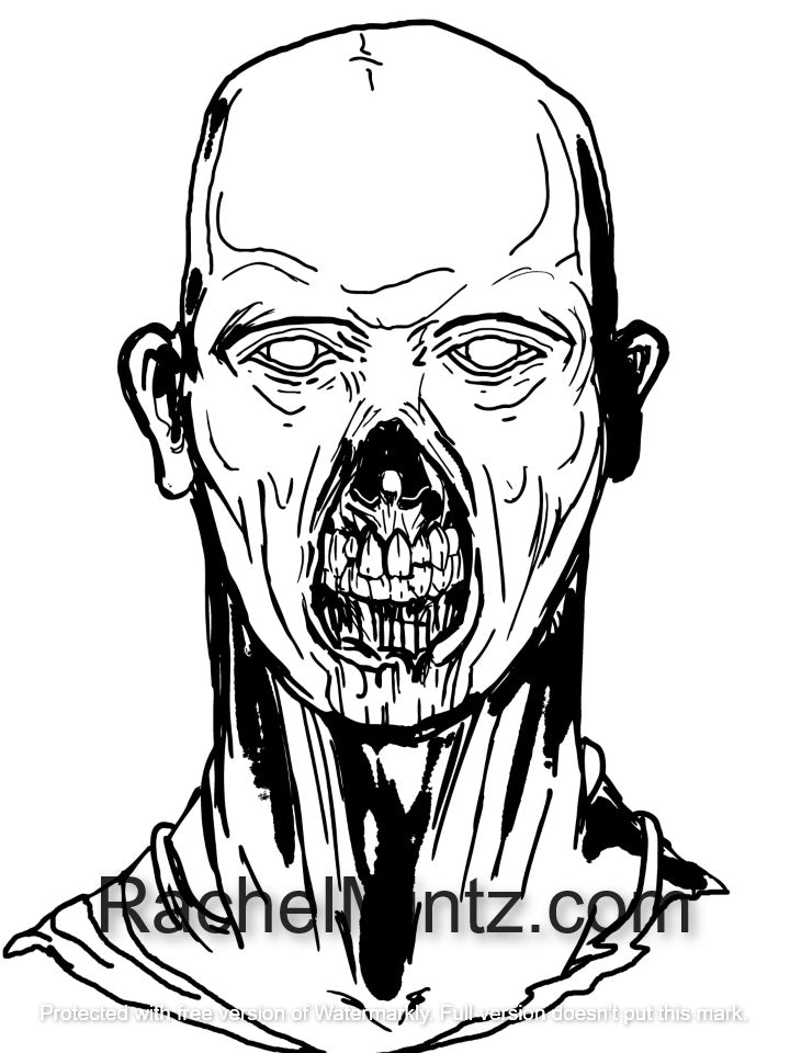 Pure Horror Nightmares - Scary Haunted Zombies PDF Coloring Book