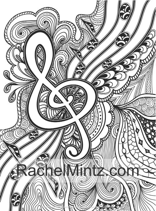 Relaxing Music - Musical Instruments With Anti Stress Mandala Designs ...