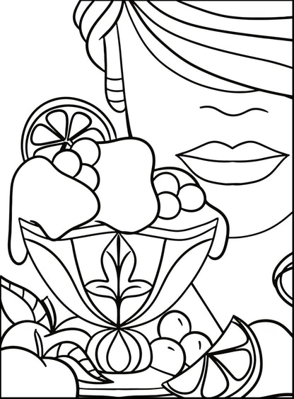 Scoops PDF Coloring Book - Thick Lines, Clear Patterns For Seniors or Visually Impaired
