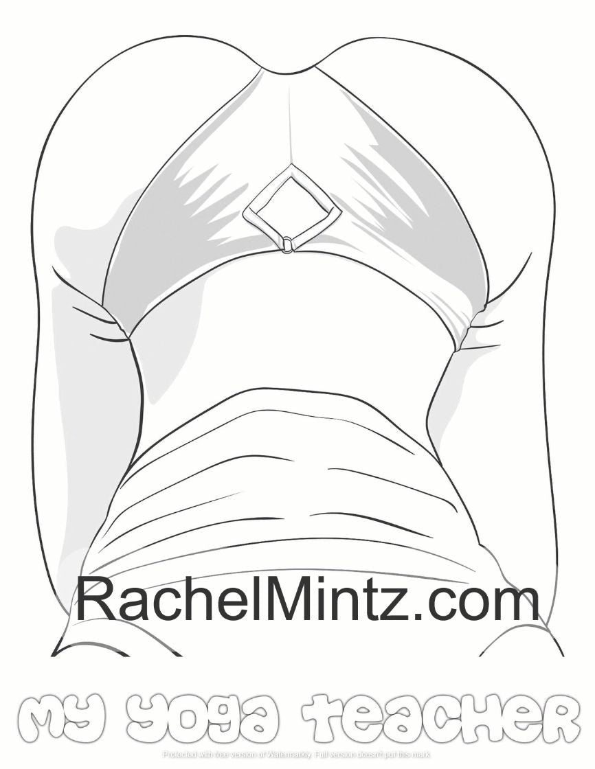Sexy Yoga Teacher - For Adults Hot Flirty Girls, Seductive & Provocative Easy Close Ups (Digital Coloring Book)