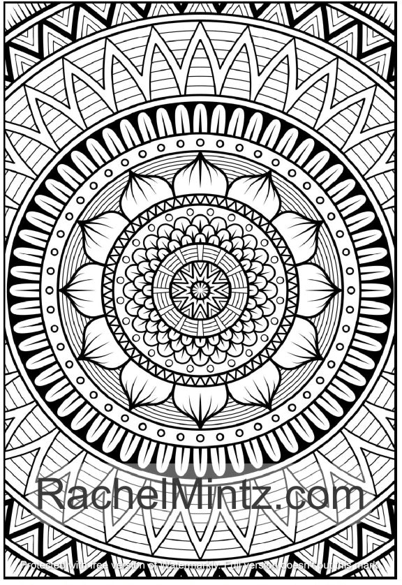Shanti Mandala - Ethnic Anti Stress Designs Coloring (PDF Book) – Rachel  Mintz Coloring Books