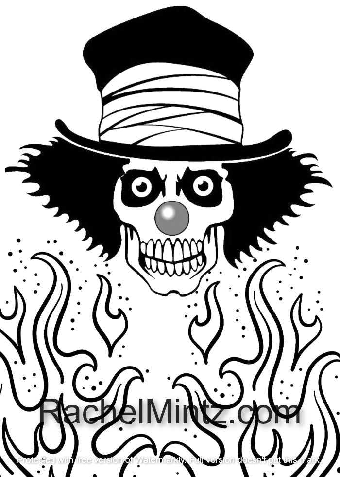 Sharp Skulls - Large Print, Horror, Halloween PDF Coloring Book ...