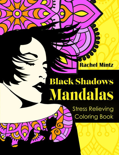 Black Shadow Mandalas Coloring Page