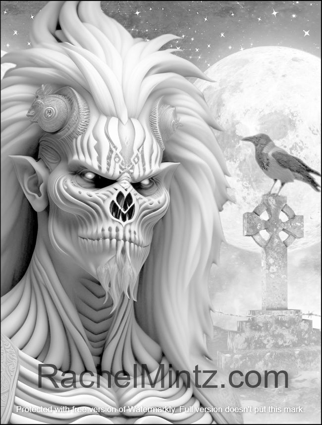 The Ruthless Dystopians - 30 Portraits of Evil Aliens Villains, End of The World, AI Combined, (PDF Coloring Book)
