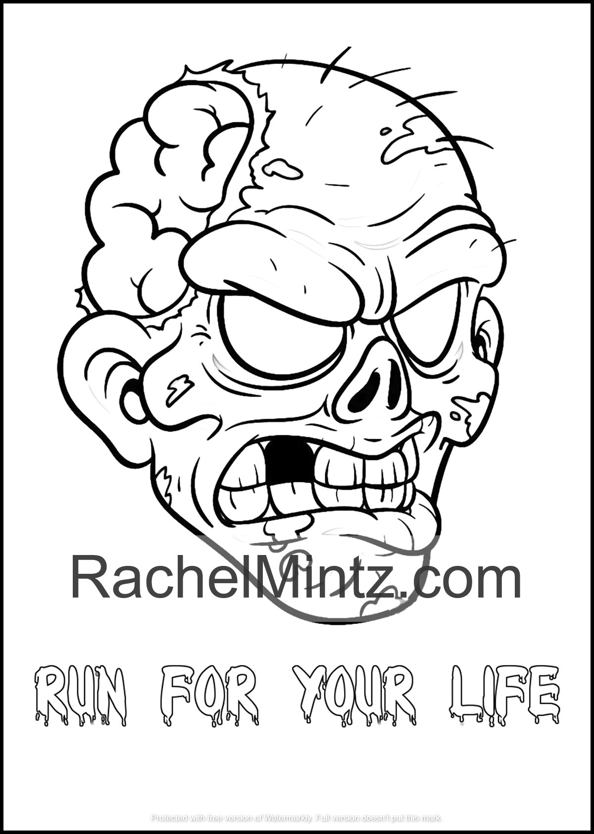 The Zombies Coloring Book - Crawling Zombie Apocalypse, Twisted Walking Figures (Printable Format)