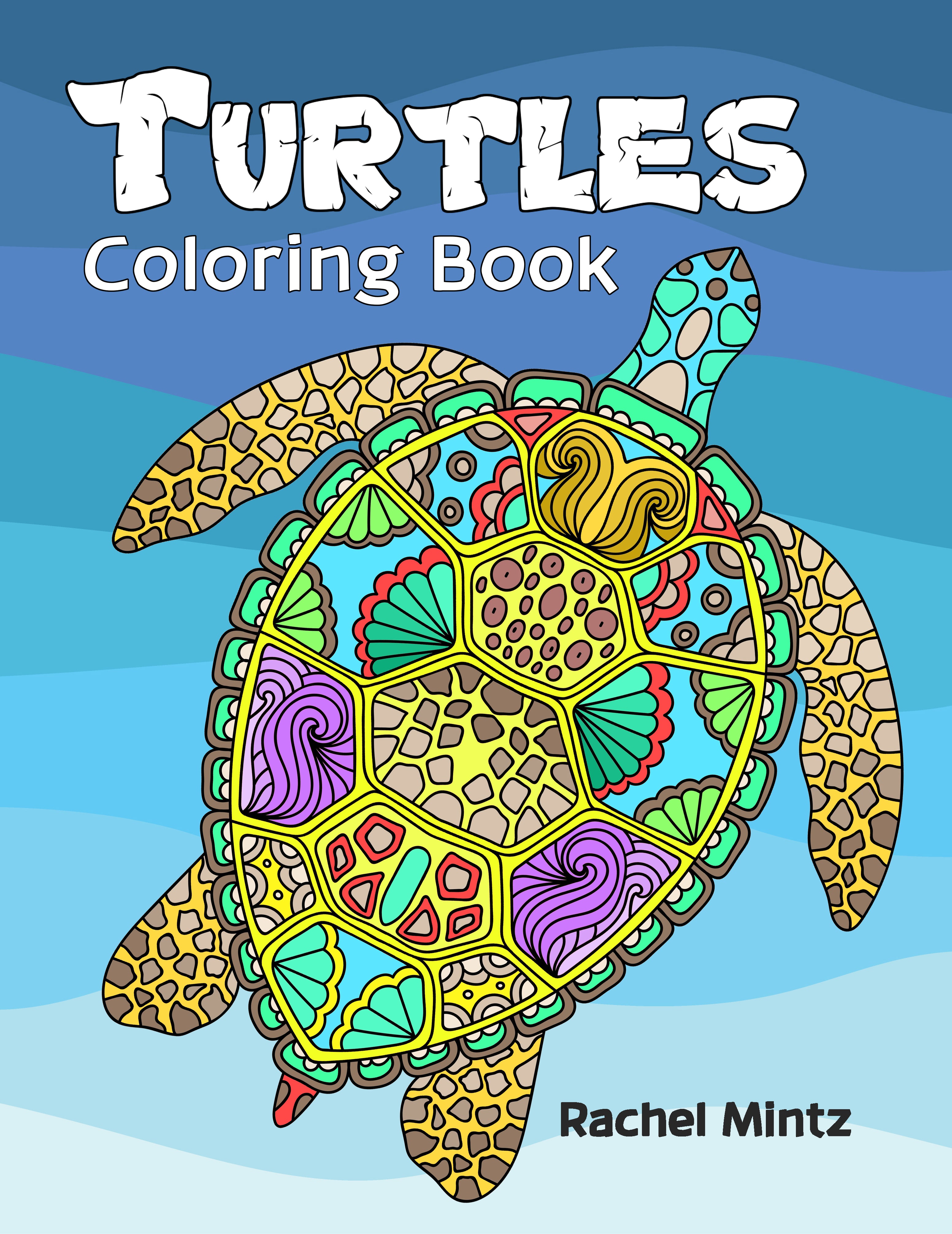 Turtles - Relaxing Coloring (PDF Book) With Tortoises and Sea Turtles ...