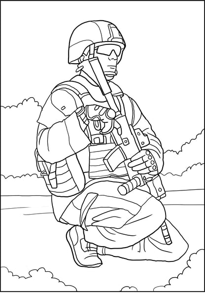 U.S. Marines Coloring Book - Oorah! American Soldiers In Military Action (PDF Book)